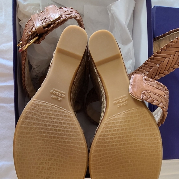 Stuart Weitzman Elixir Wedge Espadrille Adobe New - Picture 5 of 8